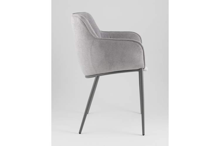 Стул Твигги велюр серый, каркас серый-3