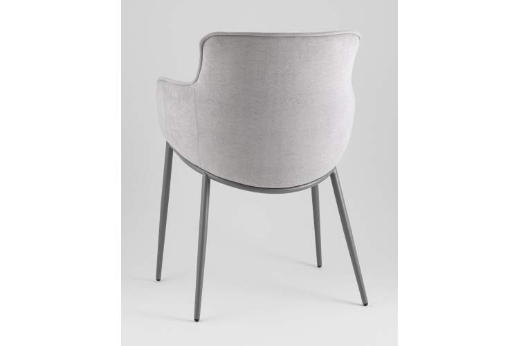 Стул Твигги велюр серый, каркас серый-5