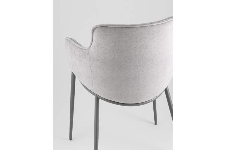Стул Твигги велюр серый, каркас серый-6