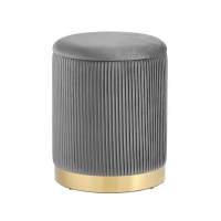 Пуф Шарлотта с ящиком велюр серый