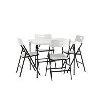 Комплект раскладного стола и стульев Кейт белый