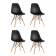 Стул Eames Style DSW черный x4 (разборный каркас)