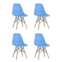 Стул Eames Style DSW голубой x4 (разборный каркас) Стул Eames Style DSW голубой x4 (разборный каркас)