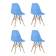 Стул Eames Style DSW голубой x4 (разборный каркас)