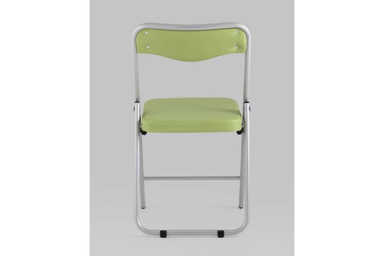 Складной стул Джонни экокожа салатовый каркас металлик-4