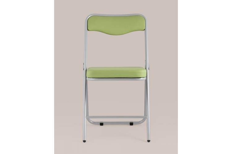 Складной стул Джонни экокожа салатовый каркас металлик-2