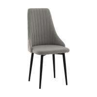 Стул Касаденика велюр серый, спинка гобелен перья