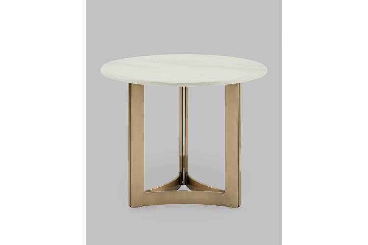 Журнальный столик Кассия 60*60 см светлая керамика-2