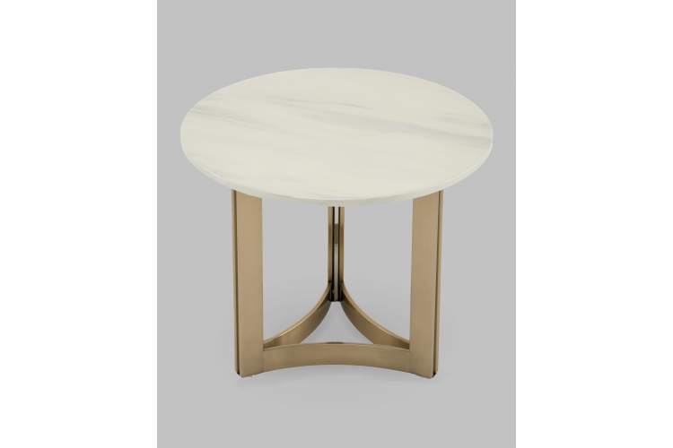 Журнальный столик Кассия 60*60 см светлая керамика-3