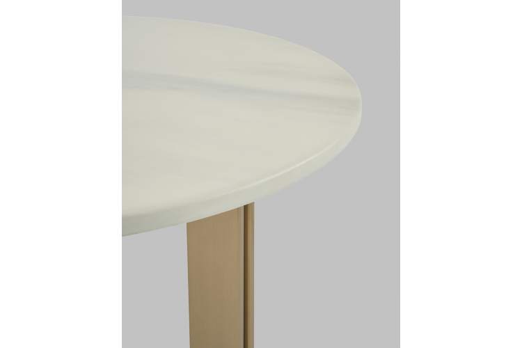 Журнальный столик Кассия 60*60 см светлая керамика-5