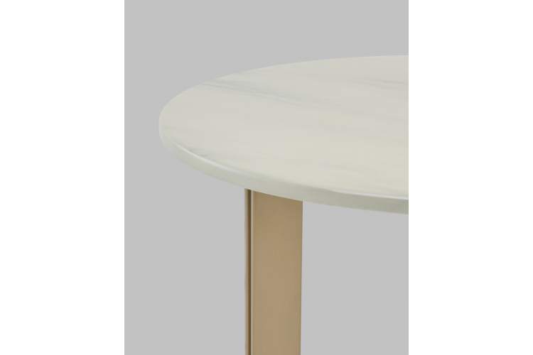 Журнальный столик Кассия 60*60 см светлая керамика-4