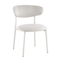 Стул обеденный Ayla серый белые ножки