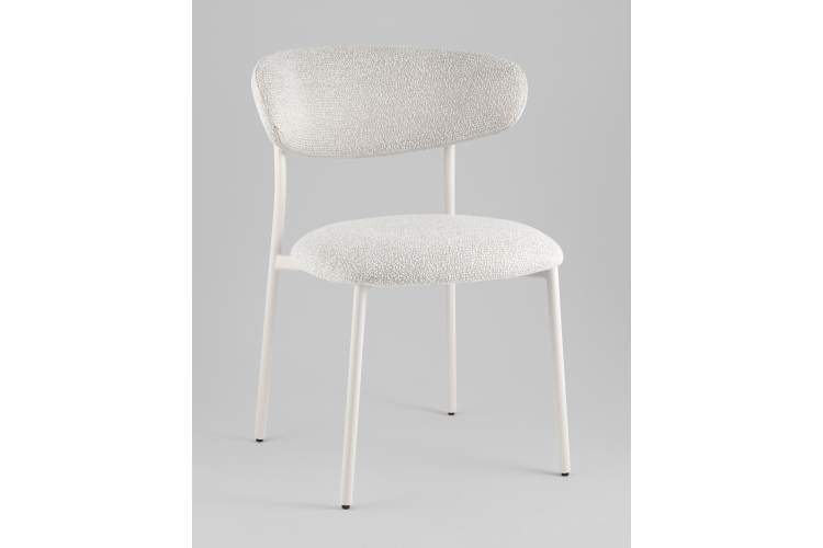 Стул обеденный Ayla серый белые ножки-1