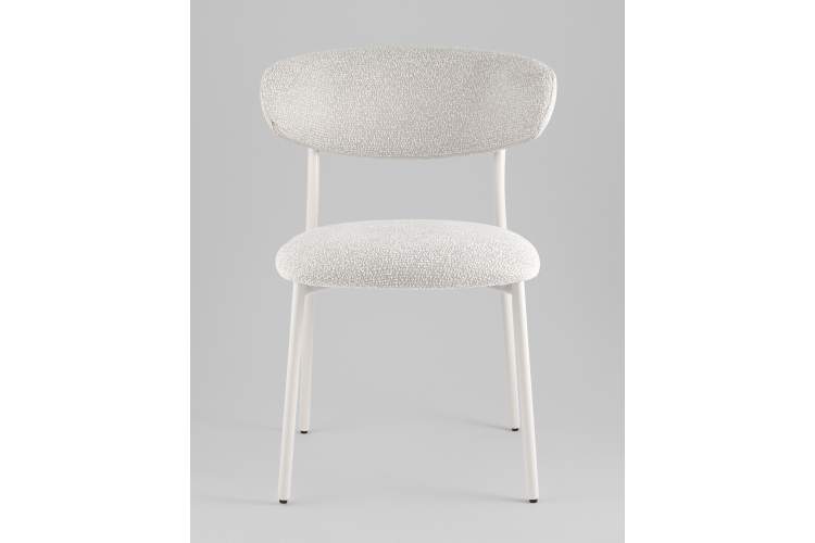 Стул обеденный Ayla серый белые ножки-2