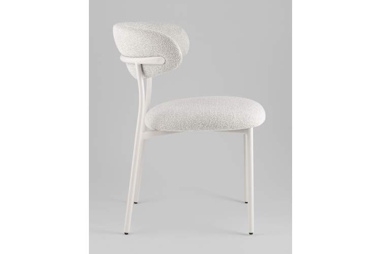 Стул обеденный Ayla серый белые ножки-3