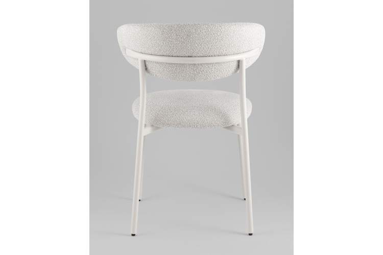 Стул обеденный Ayla серый белые ножки-4