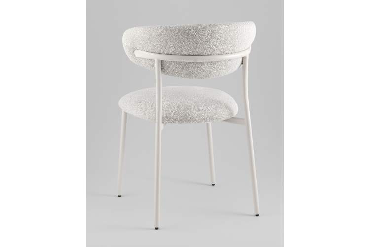 Стул обеденный Ayla серый белые ножки-5