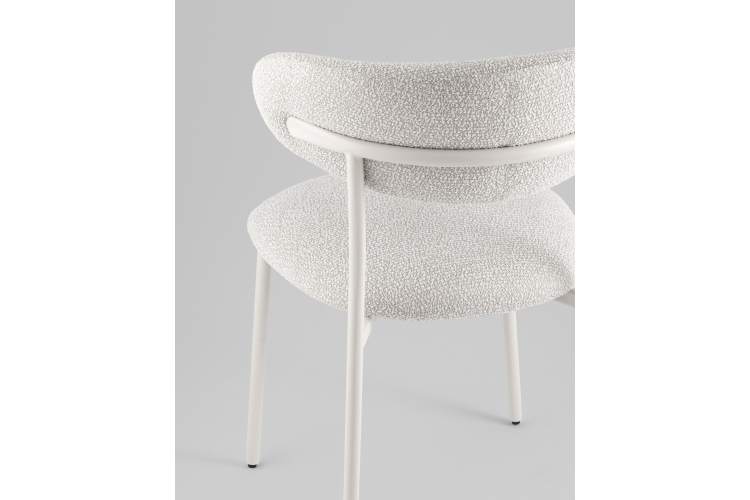 Стул обеденный Ayla серый белые ножки-6