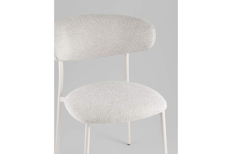 Стул обеденный Ayla серый белые ножки-7