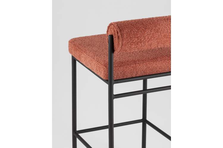 Стул полубарный Балла букле коралловый-6