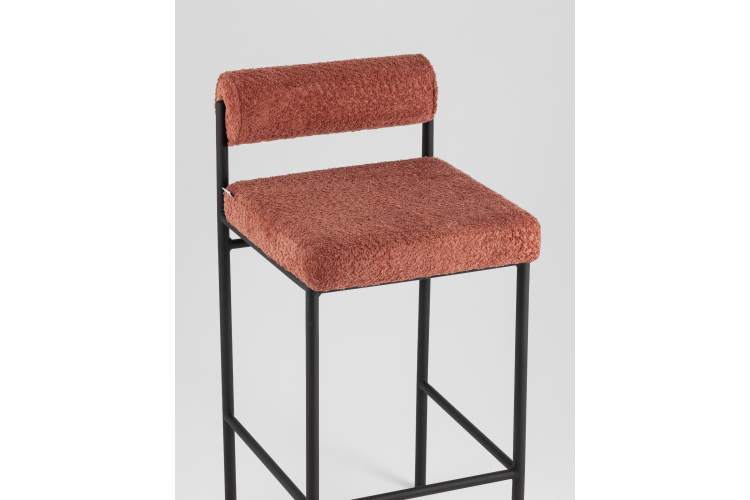 Стул полубарный Балла букле коралловый-7