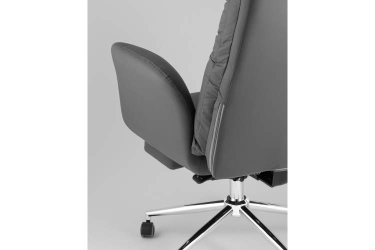 Кресло руководителя TopChairs Solid NC с оттоманкой серый-6