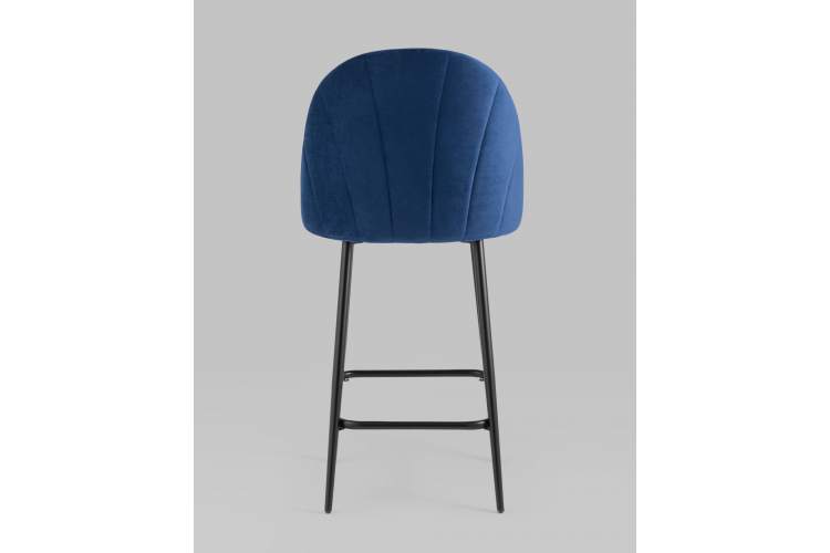 Стул полубарный Логан SN велюр синий-4