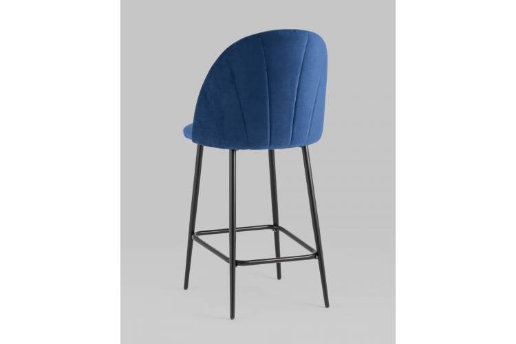 Стул полубарный Логан SN велюр синий-5