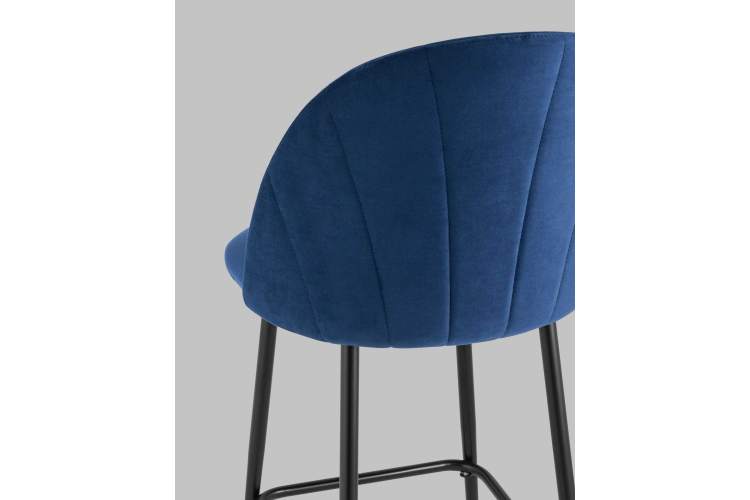 Стул полубарный Логан SN велюр синий-6