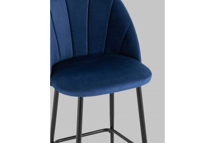 Стул полубарный Логан SN велюр синий-7