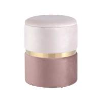 Пуф Кэрри с ящиком велюр розовый