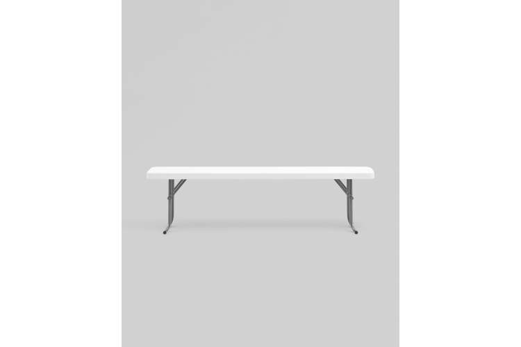 Скамейка складная 152*25*42 см белая-2