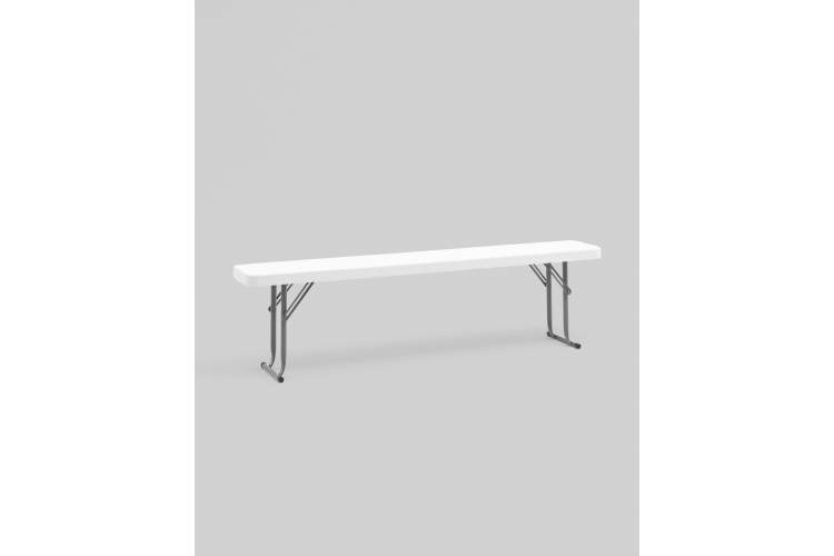 Скамейка складная 152*25*42 см белая-1