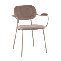 Стул Кэрол коричневый бежевые ножки