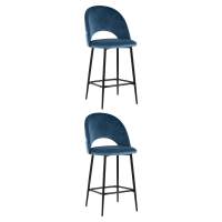 Стул полубарный Меган велюр пыльно-синий 2 шт. Стул полубарный Меган велюр пыльно-синий 2 шт.