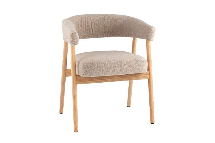 Стул обеденный Zubo с деревянными ножками бежевый