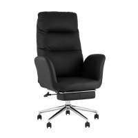 Кресло руководителя TopChairs Solid NC с оттоманкой черный