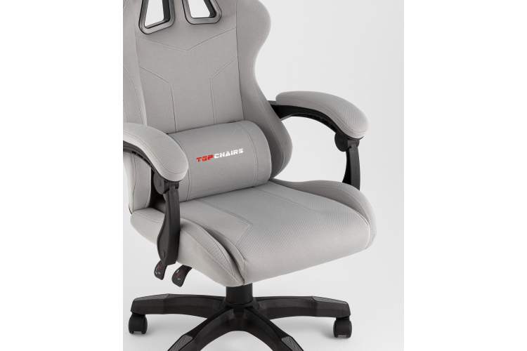 Кресло спортивное TopChairs Druid серый ткань-7