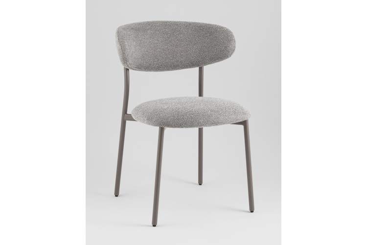 Стул обеденный Ayla серый серые ножки-1