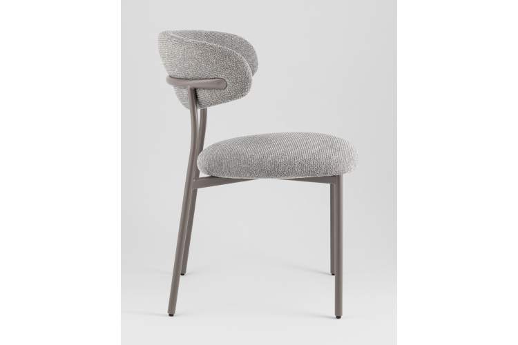 Стул обеденный Ayla серый серые ножки-3