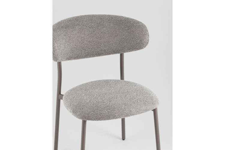 Стул обеденный Ayla серый серые ножки-7