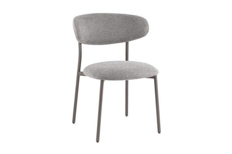 Стул обеденный Ayla серый серые ножки