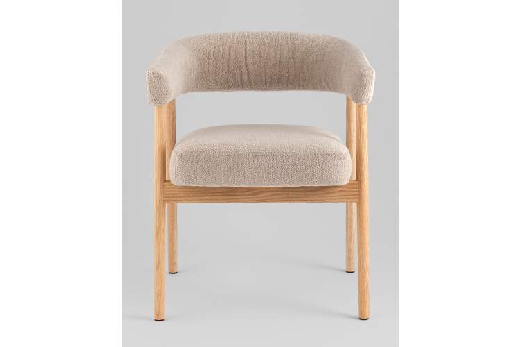 Стул обеденный Zubo с деревянными ножками бежевый-2