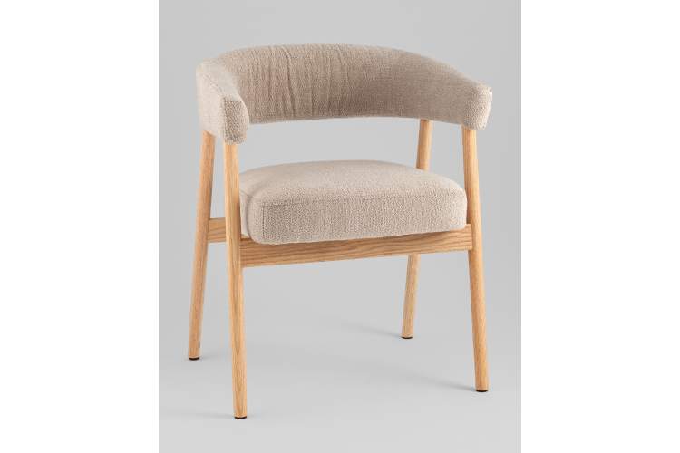 Стул обеденный Zubo с деревянными ножками бежевый-1