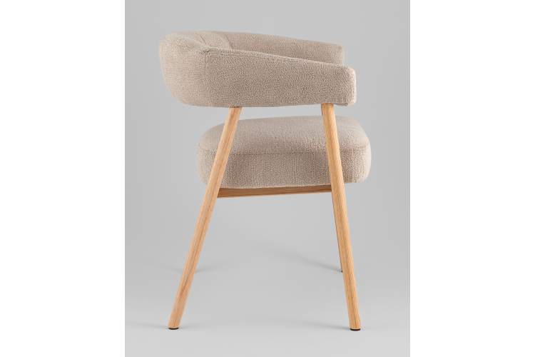 Стул обеденный Zubo с деревянными ножками бежевый-3