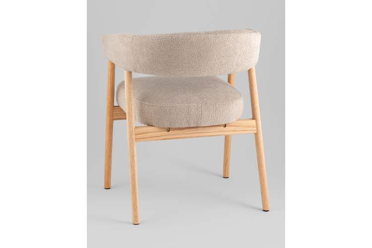 Стул обеденный Zubo с деревянными ножками бежевый-5