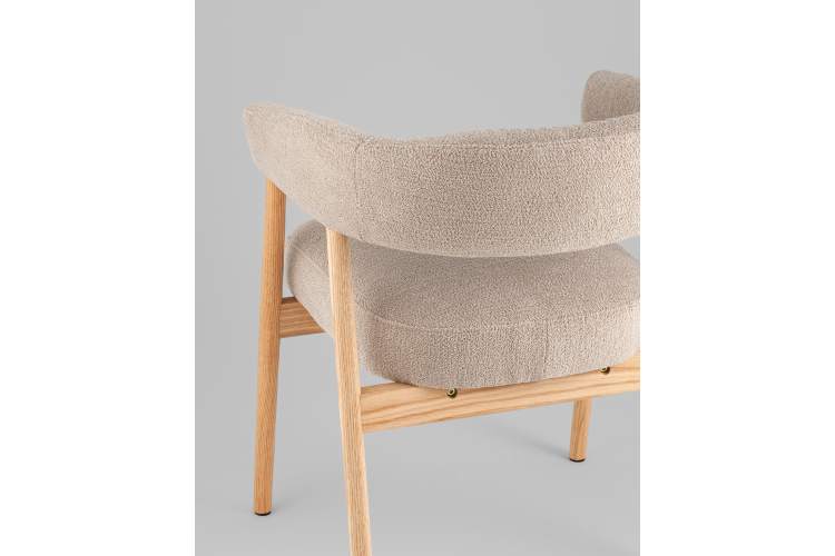 Стул обеденный Zubo с деревянными ножками бежевый-6