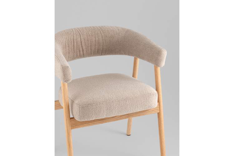 Стул обеденный Zubo с деревянными ножками бежевый-7