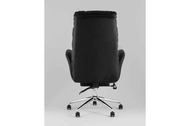 Кресло руководителя TopChairs Solid NC с оттоманкой черный-3