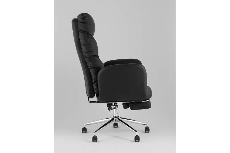 Кресло руководителя TopChairs Solid NC с оттоманкой черный-4